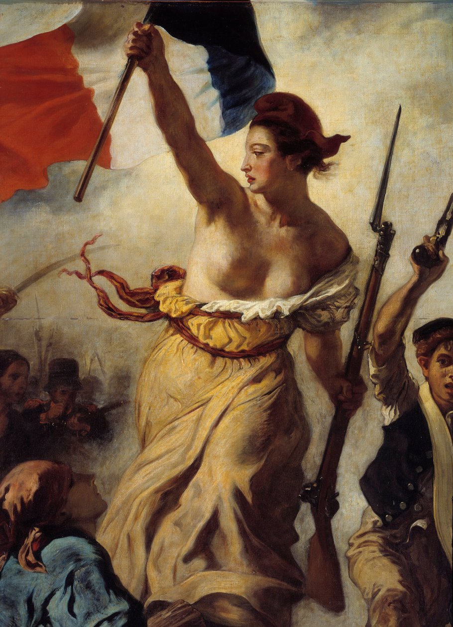 Szabadság vezeti a népet. Részlet alkotó: Ferdinand Victor Eugene Delacroix