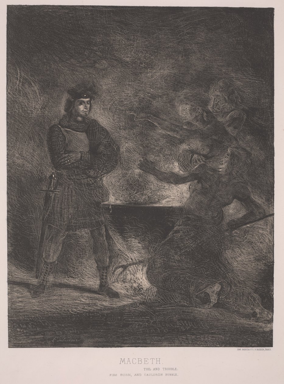 Macbeth (rézkarc) alkotó: Ferdinand Victor Eugene Delacroix