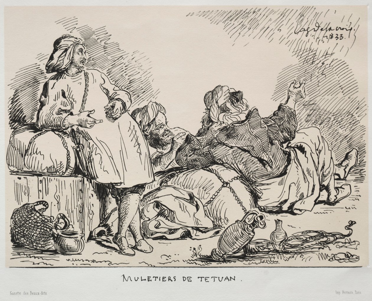 Tétuán mulétesei, 1833. alkotó: Ferdinand Victor Eugene Delacroix