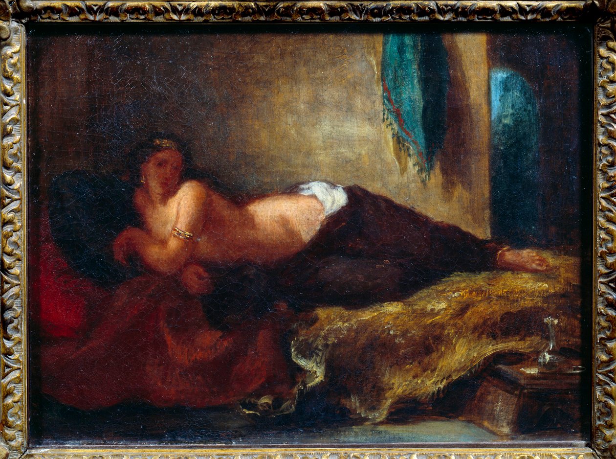 Odaliszk. Eugene Delacroix festménye (1798-1863) alkotó: Ferdinand Victor Eugene Delacroix