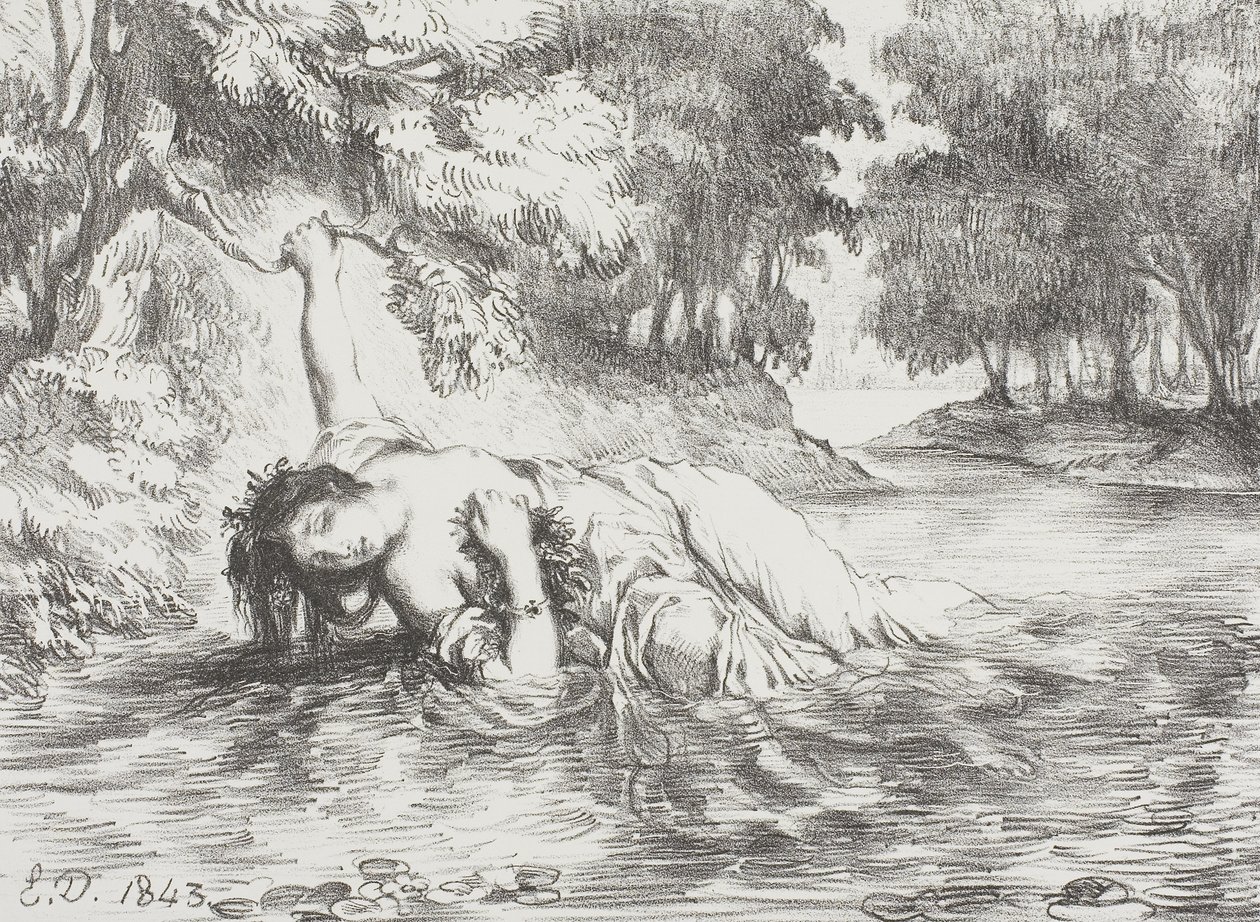 Ophelia halála, 1843 alkotó: Ferdinand Victor Eugene Delacroix