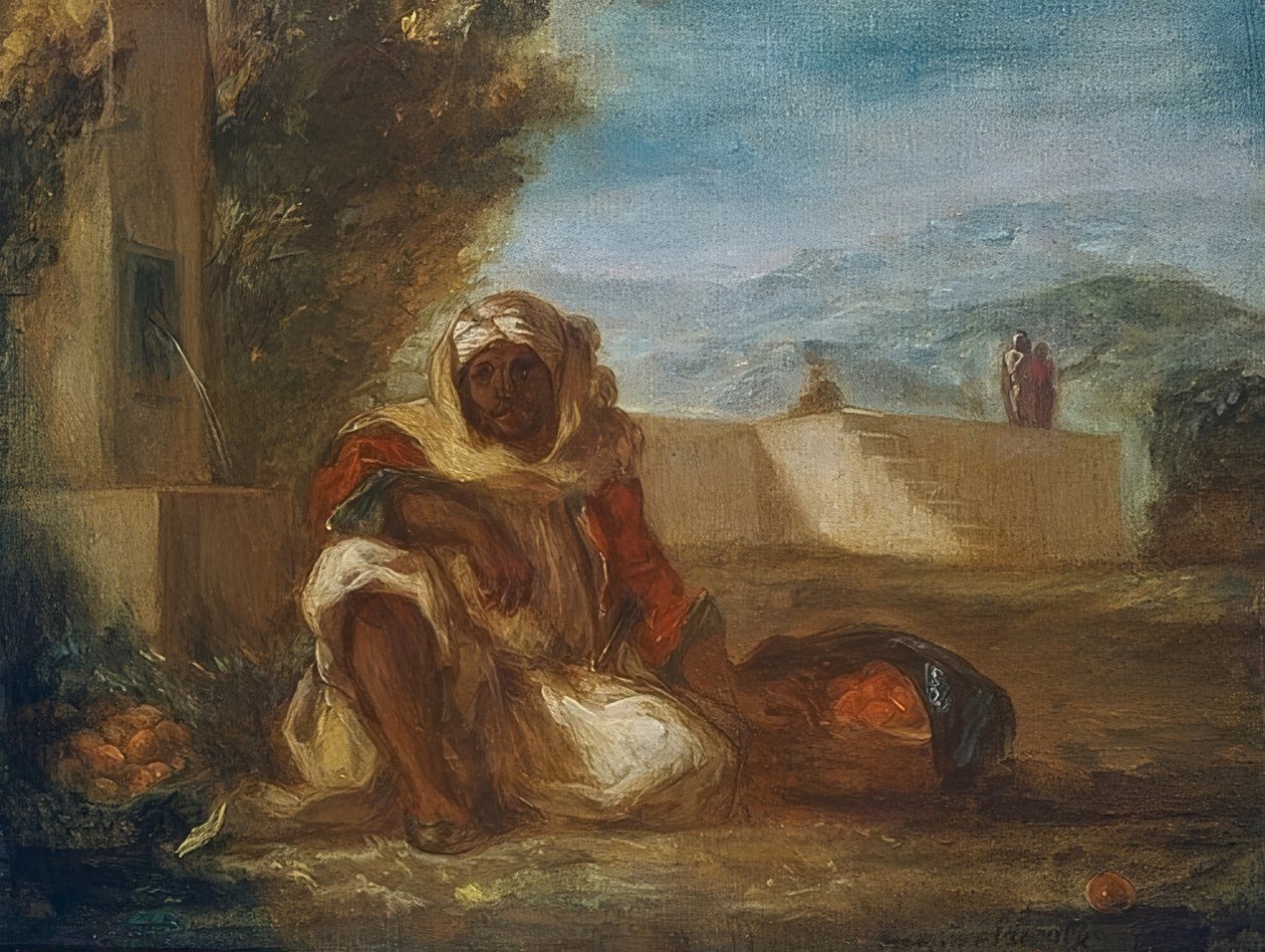 Narancssárga eladó Marokkóban. 1835 körül alkotó: Ferdinand Victor Eugene Delacroix
