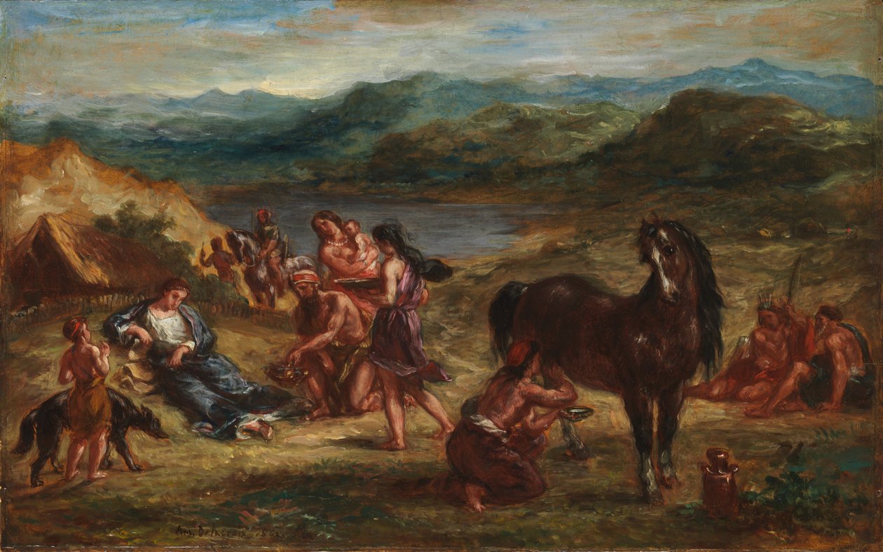 Ovidius a szkíták között alkotó: Ferdinand Victor Eugene Delacroix