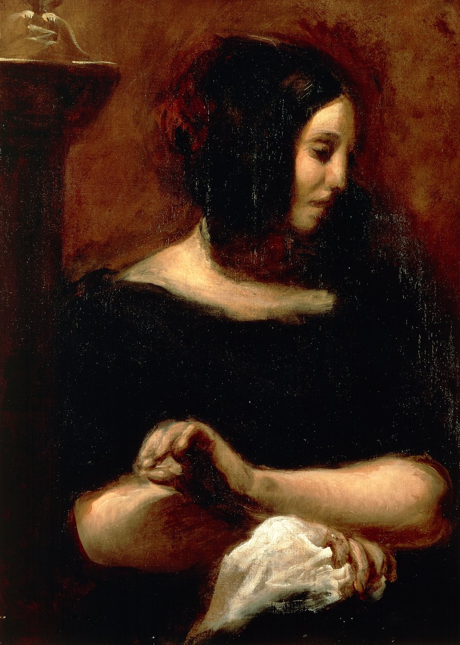 George Sand portréja alkotó: Ferdinand Victor Eugene Delacroix