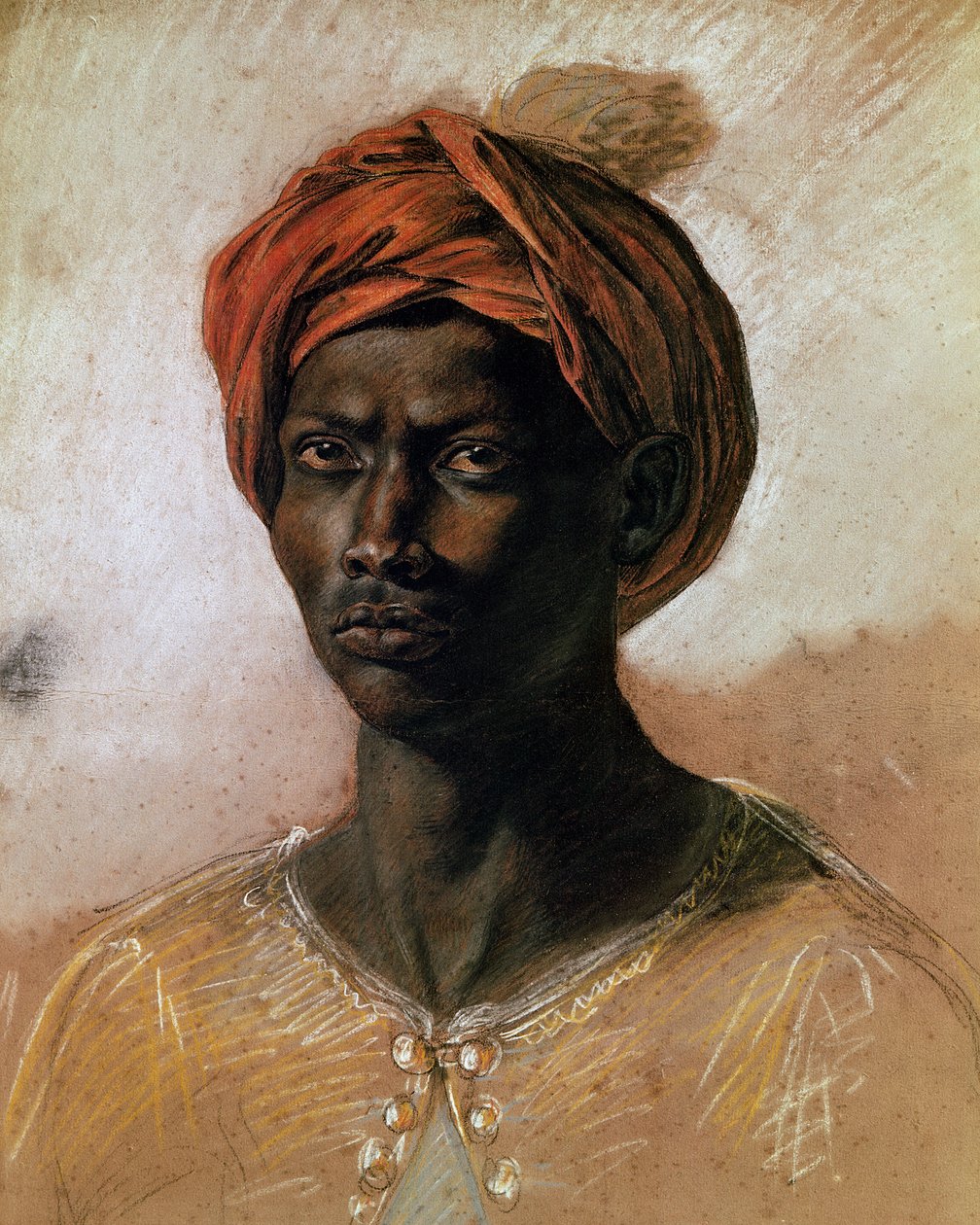 Turbános török portréja, 1826 körül (pasztell, papíron) alkotó: Ferdinand Victor Eugene Delacroix