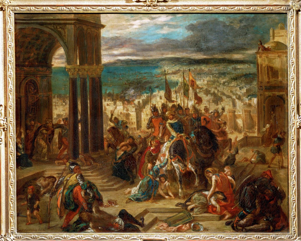 Konstantinápoly elfoglalása a keresztesek által ... alkotó: Ferdinand Victor Eugene Delacroix