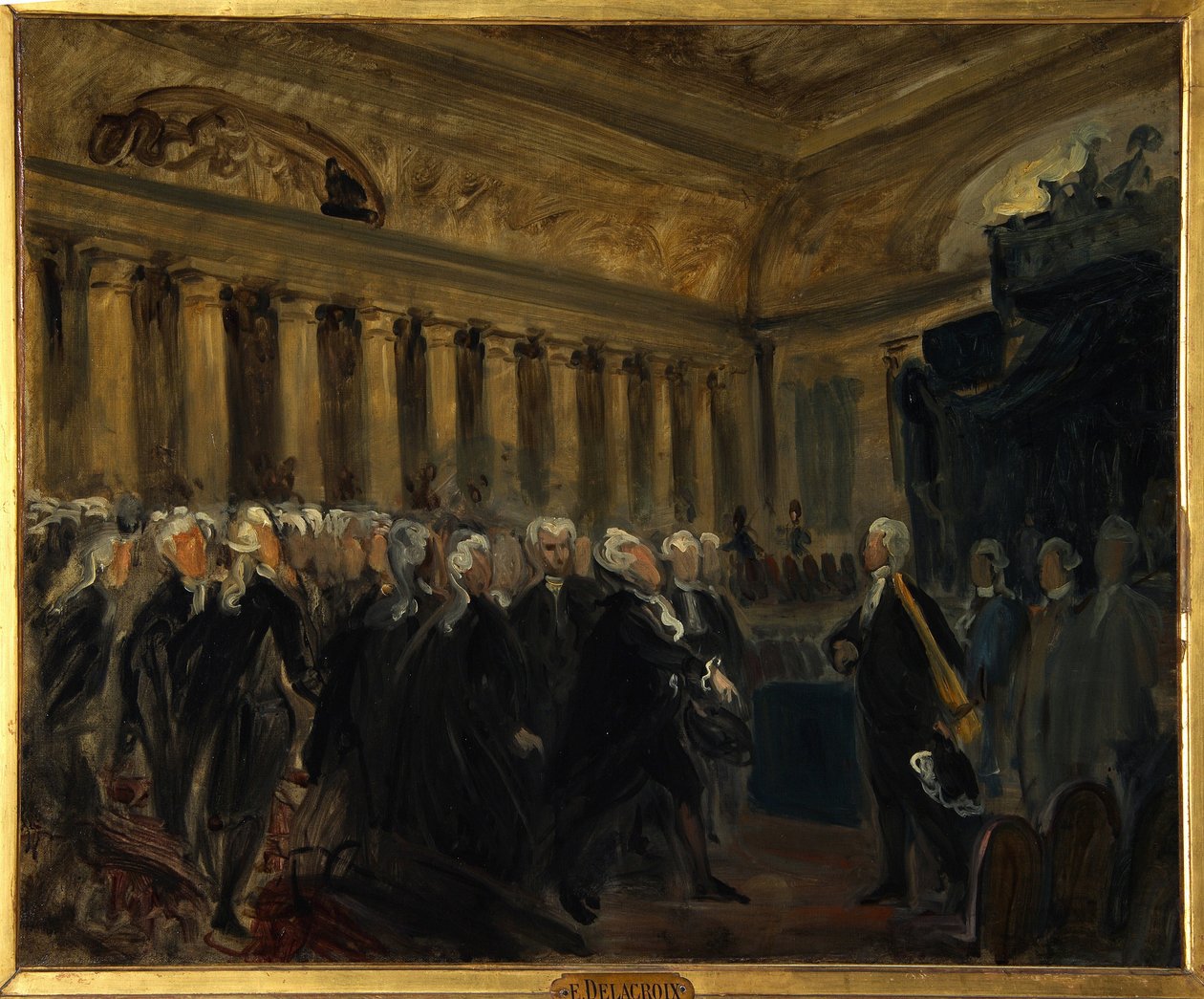 Francia forradalom, 1789-es alkotmányozó nemzetgyűlés: Honore Gabriel (Honore-Gabriel) Riqueti, Comte de Mirabeau (1749-1791) Monsieur de Henri Evrard (Henri-Evrard), de Dreux márki (Dreux-Breze) előtt (12762-) (1276) (a Képviselő-testület ideje alatt, alkotó: Ferdinand Victor Eugene Delacroix