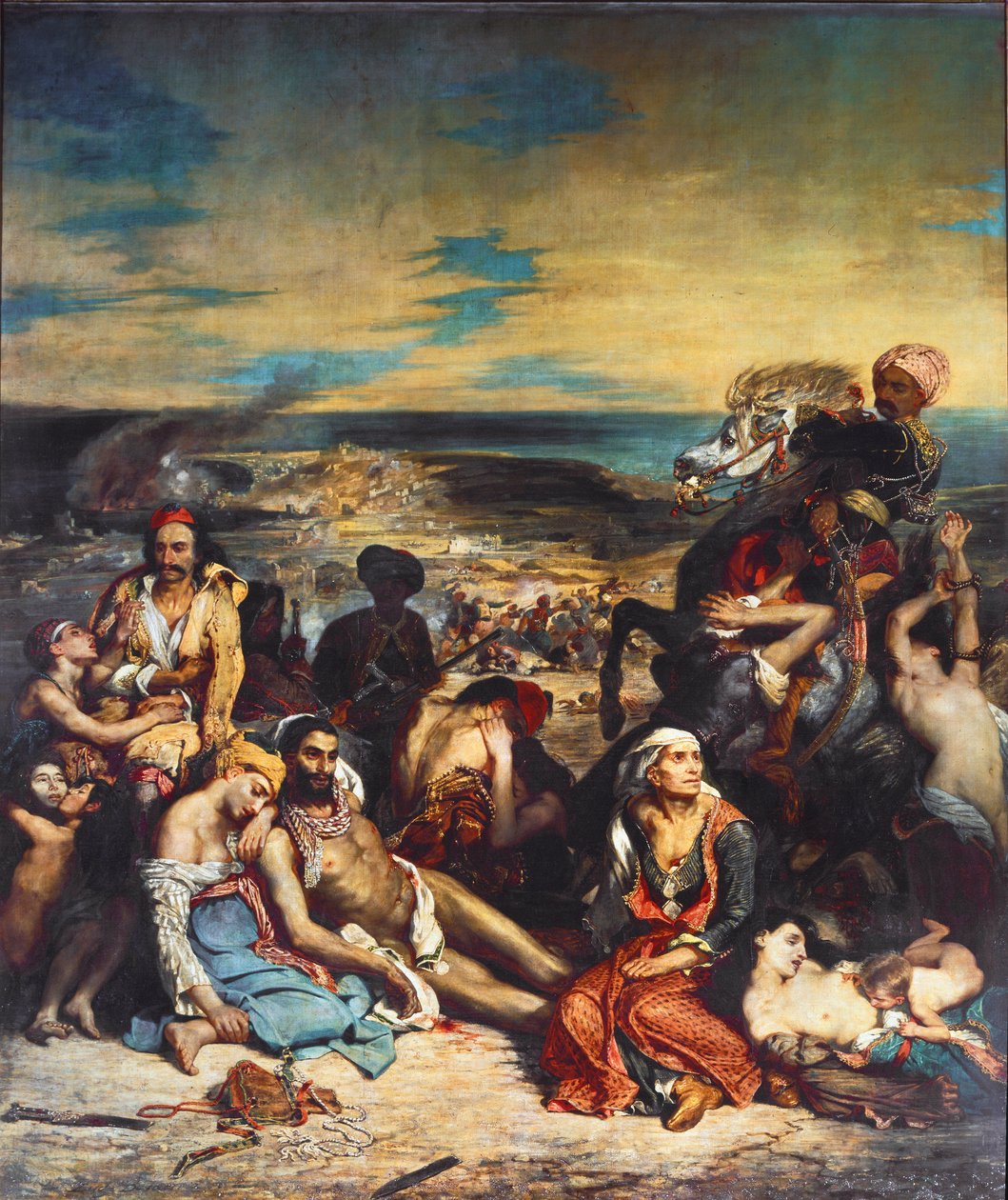 A chiosi mészárlás jelenetei alkotó: Ferdinand Victor Eugene Delacroix