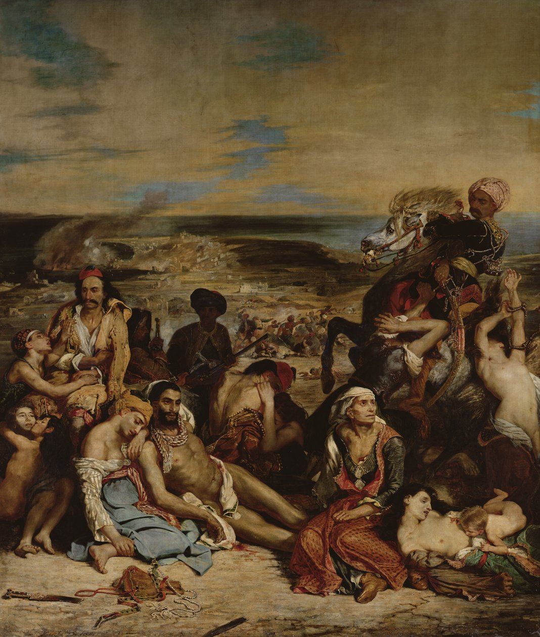 Jelenetek a chioszi mészárlásból, 1822 alkotó: Ferdinand Victor Eugene Delacroix