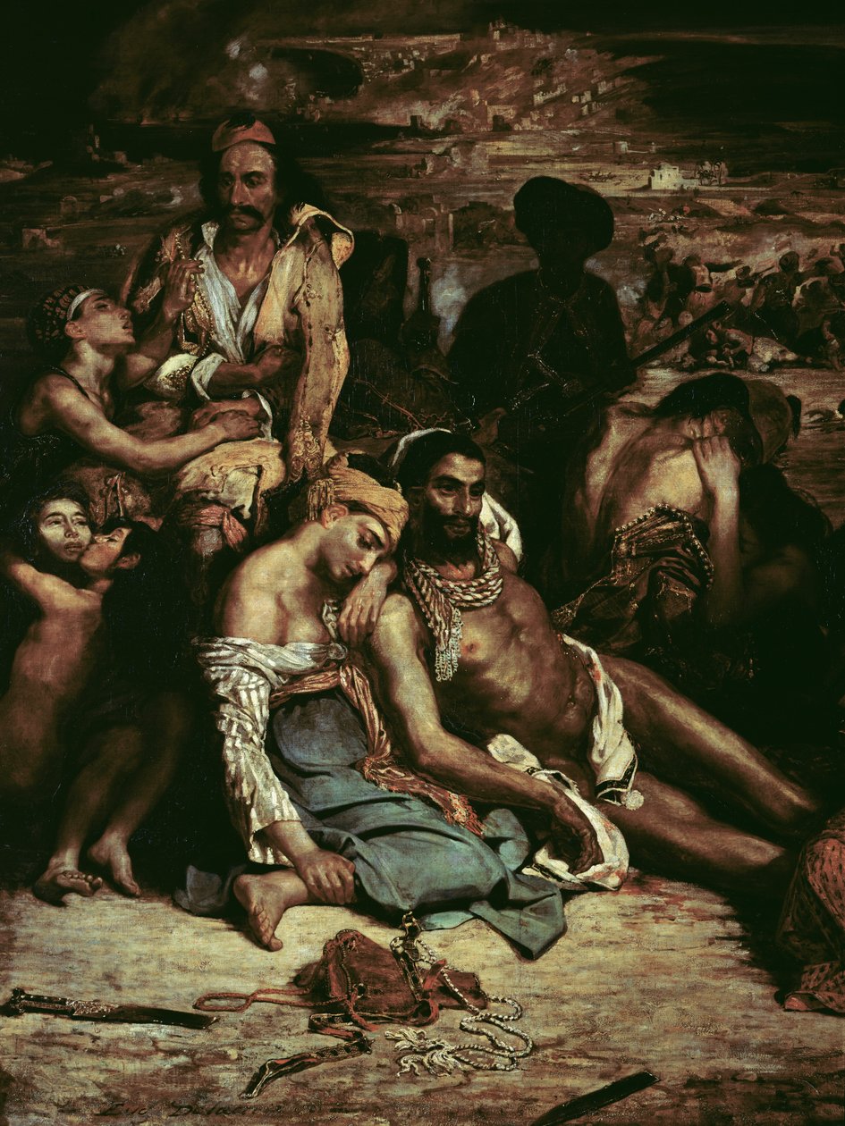 Jelenetek a chioszi mészárlásból, 1822 olaj, vászon 63566 részlete alkotó: Ferdinand Victor Eugene Delacroix