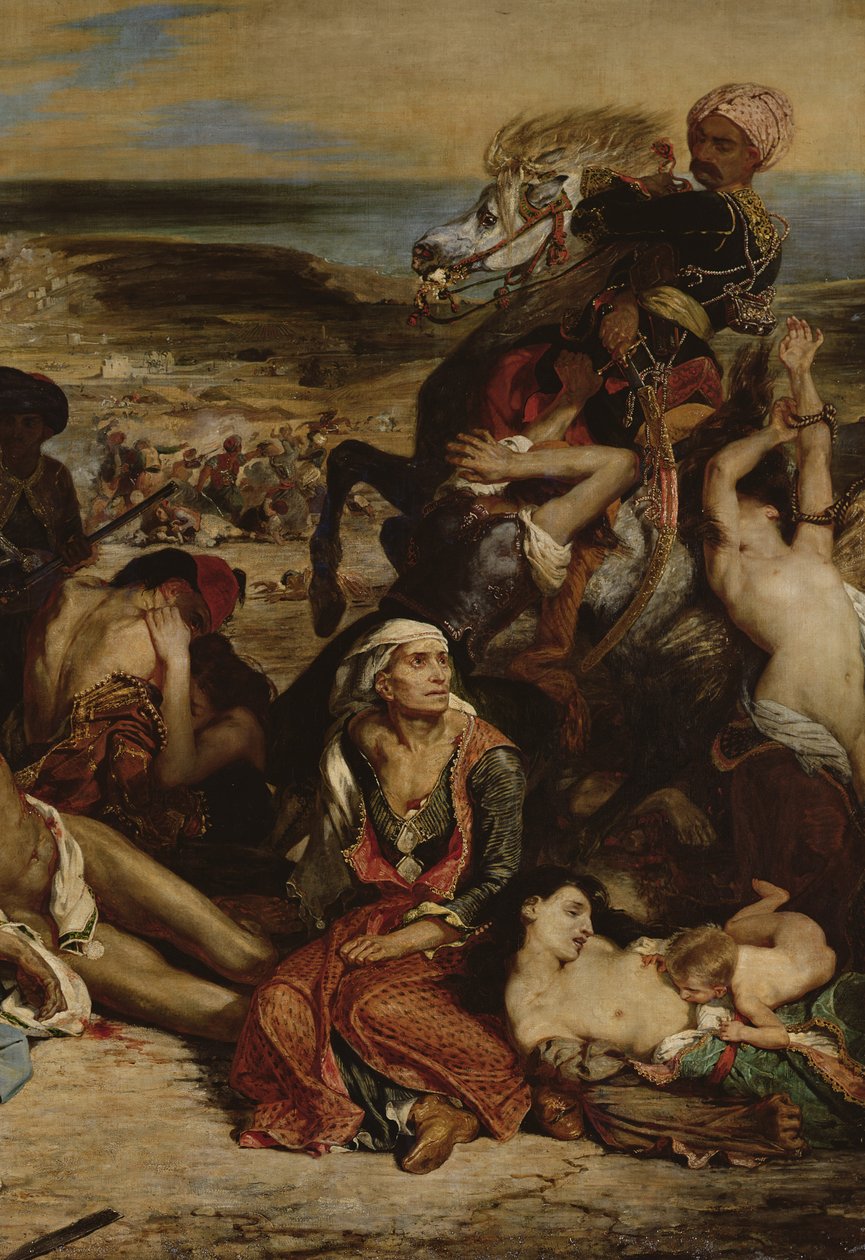 Jelenetek a chioszi mészárlásból, 1822 olaj, vászon 63566 részlete alkotó: Ferdinand Victor Eugene Delacroix