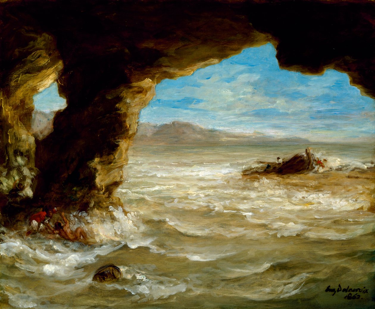 Hajótörés a parton, 1862 alkotó: Ferdinand Victor Eugene Delacroix