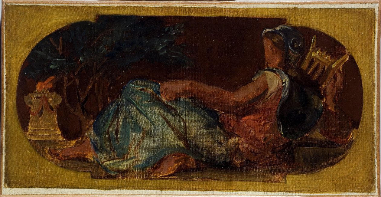 Vázlat a párizsi városházán megrendezett Salon de la Paix-ra: Minerve, 1849 és 1852 között (olaj, vászon) alkotó: Ferdinand Victor Eugene Delacroix