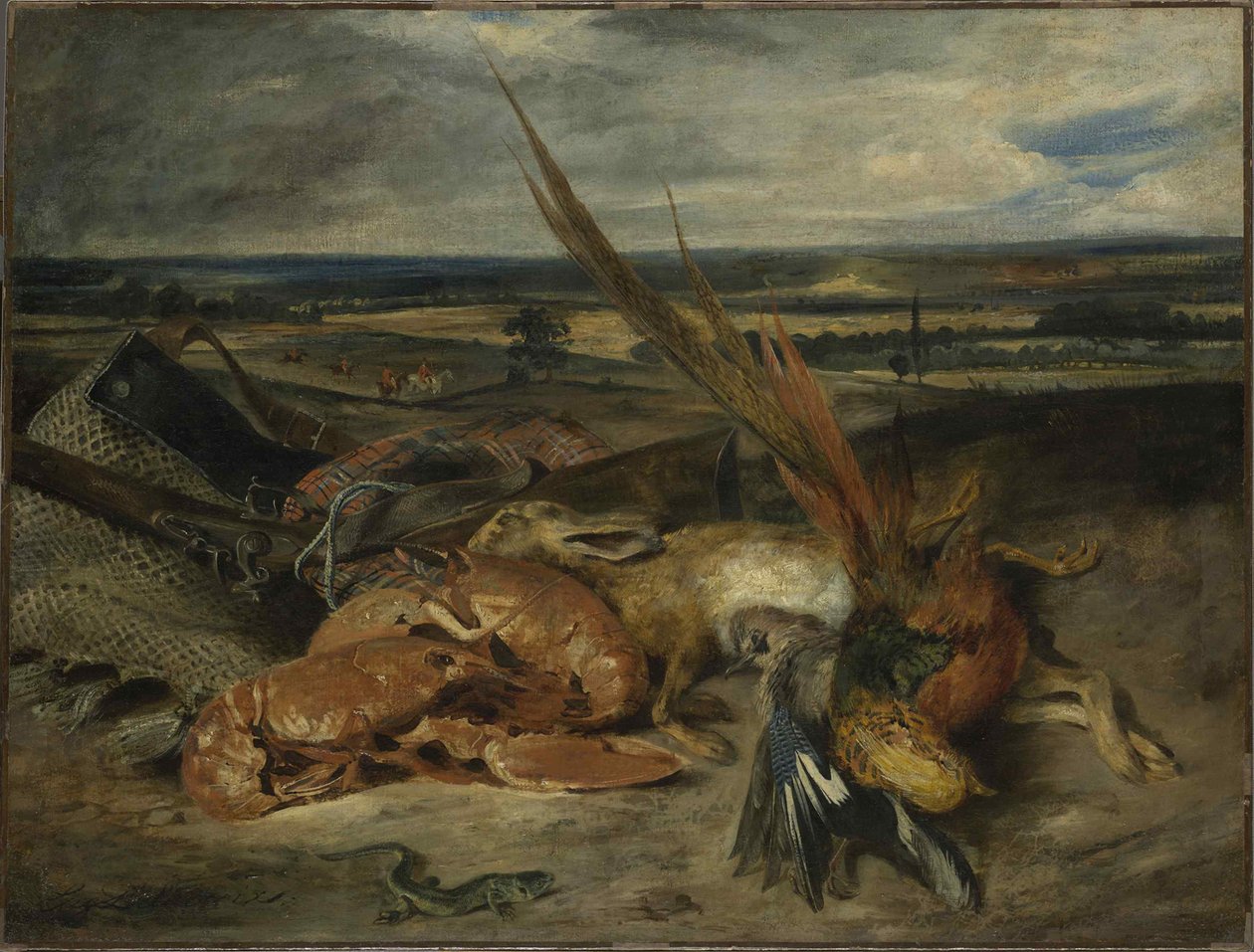 Csendélet homárral, 1827. alkotó: Ferdinand Victor Eugene Delacroix
