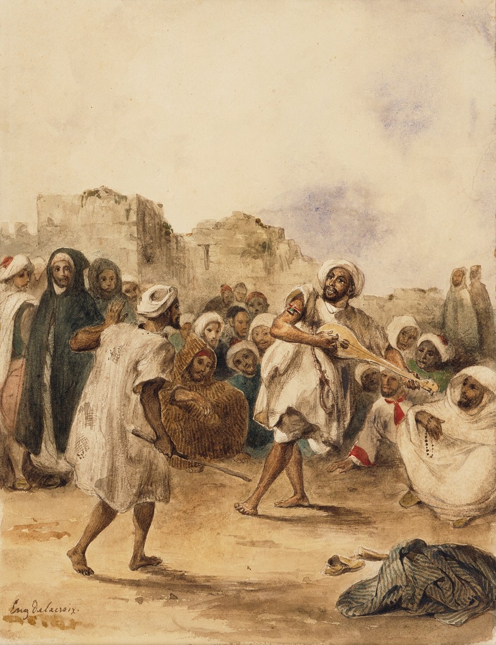 Sétáló játékosok, 1833 alkotó: Ferdinand Victor Eugene Delacroix
