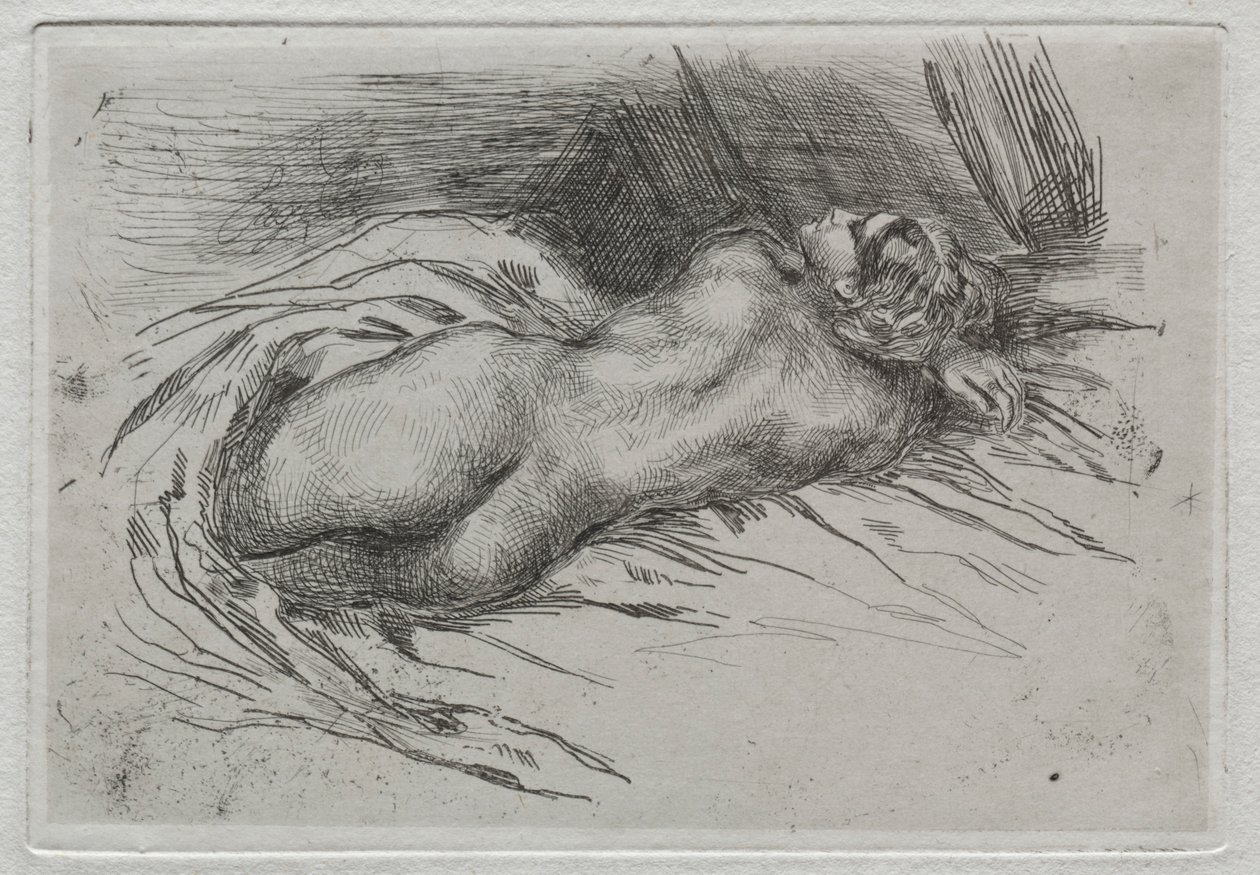 Tanulmány egy nőről hátulról, 1833. alkotó: Ferdinand Victor Eugene Delacroix