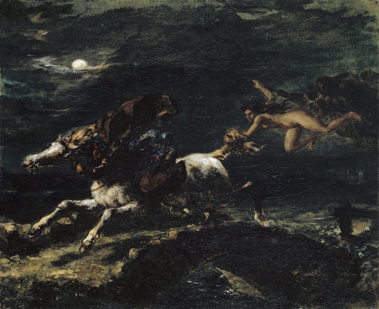 Tam O’Shanter, a boszorkányok üldözve, 1849 alkotó: Ferdinand Victor Eugene Delacroix