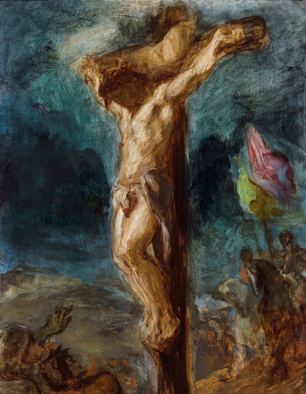 A keresztre feszítés, Delacroix, Eugene (1798-1863) alkotó: Ferdinand Victor Eugene Delacroix