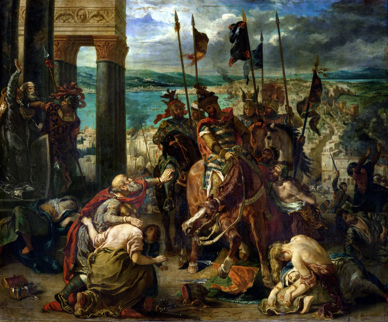 A keresztesek bevonulása Konstantinápolyba alkotó: Ferdinand Victor Eugene Delacroix
