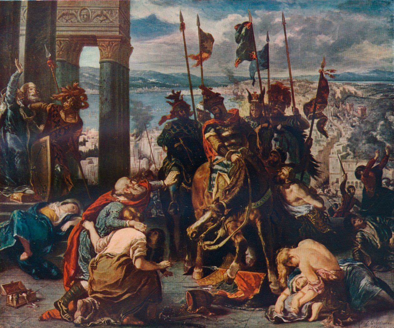 A keresztesek bevonulása Konstantinápolyba, 1840, 1911 alkotó: Ferdinand Victor Eugene Delacroix