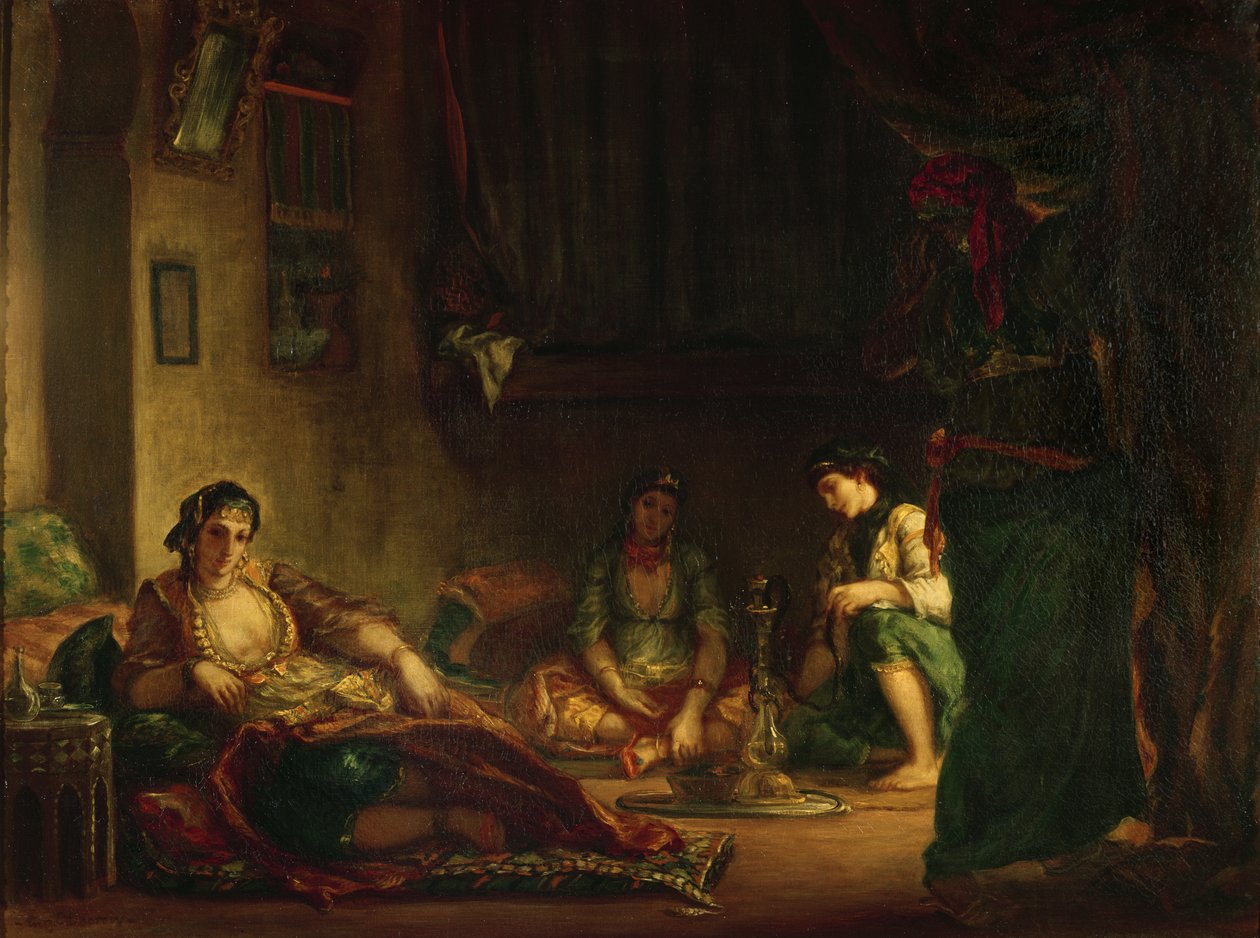 Az algíri nők háremében, 1847-49 alkotó: Ferdinand Victor Eugene Delacroix