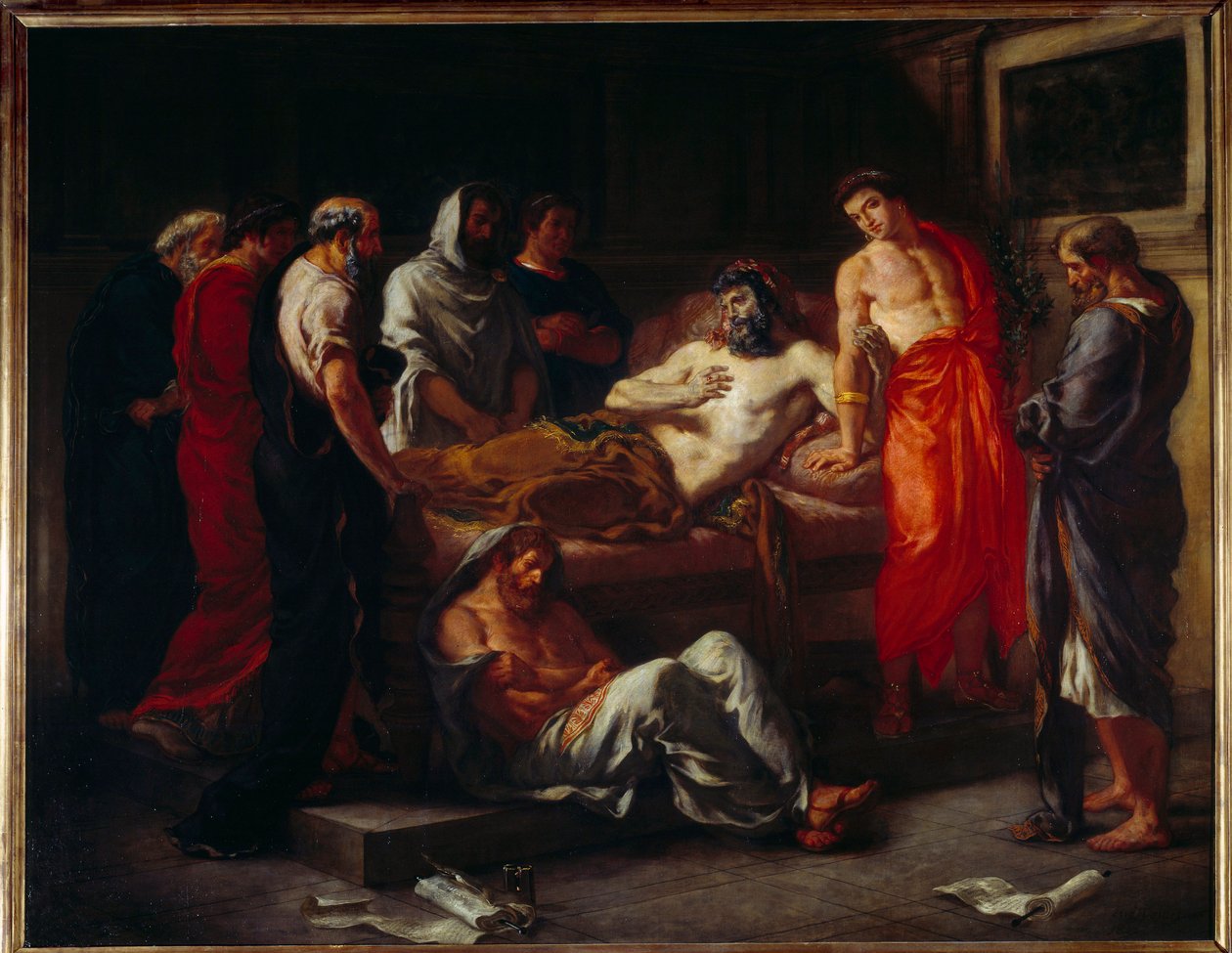 Marc Aurele (121-180) halála. Eugene Delacroix festménye (1798-1863) alkotó: Ferdinand Victor Eugene Delacroix