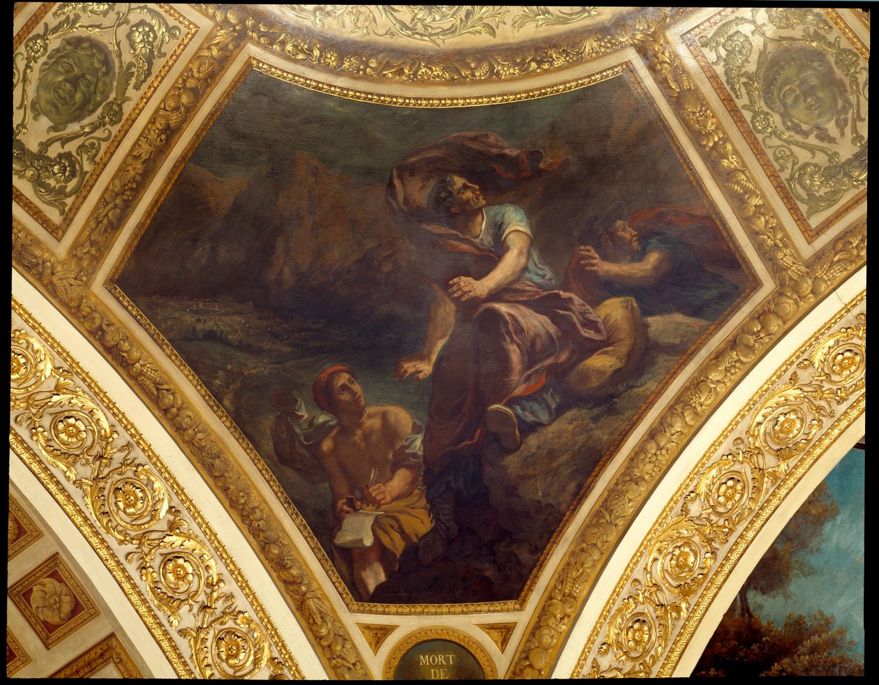 Idősebb Plinius (i.sz. 23-79) halála a Vezúv kitörése közben Eugene Delacroix (1798-1863) festménye, amely a Nemzetgyűlés Bibliotheque kupoláját díszítette. alkotó: Ferdinand Victor Eugene Delacroix