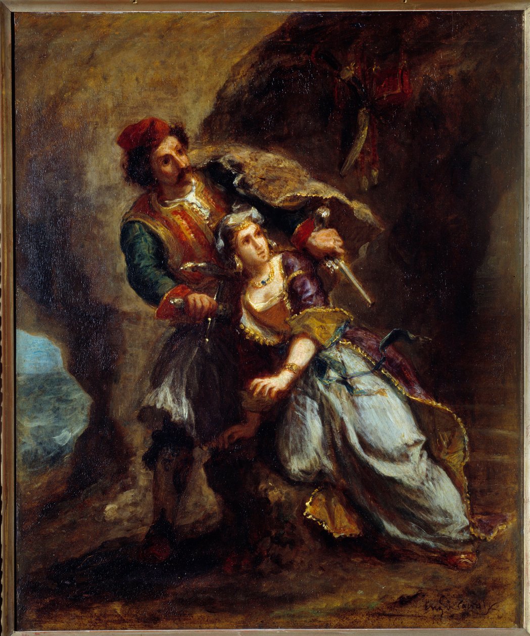 Abydos eljegyzése. Eugene Delacroix festménye (1798-1863) alkotó: Ferdinand Victor Eugene Delacroix