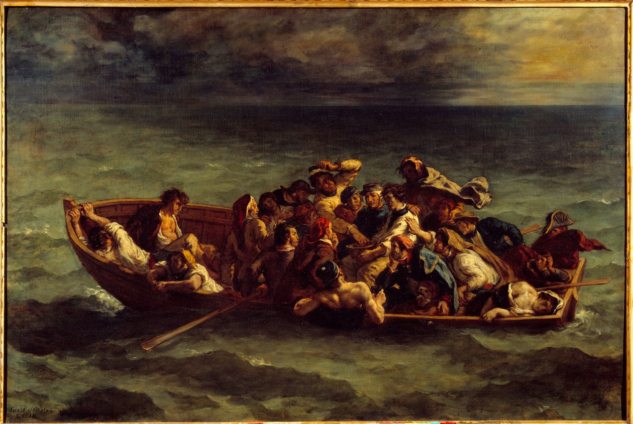 A „Don Juan” elsüllyesztése. Illusztráció George Gordon Byron Lord Byron (1788-1824) „Don Juan” című könyvéről, a II. Eugene Delacroix festménye (1798-1863) alkotó: Ferdinand Victor Eugene Delacroix