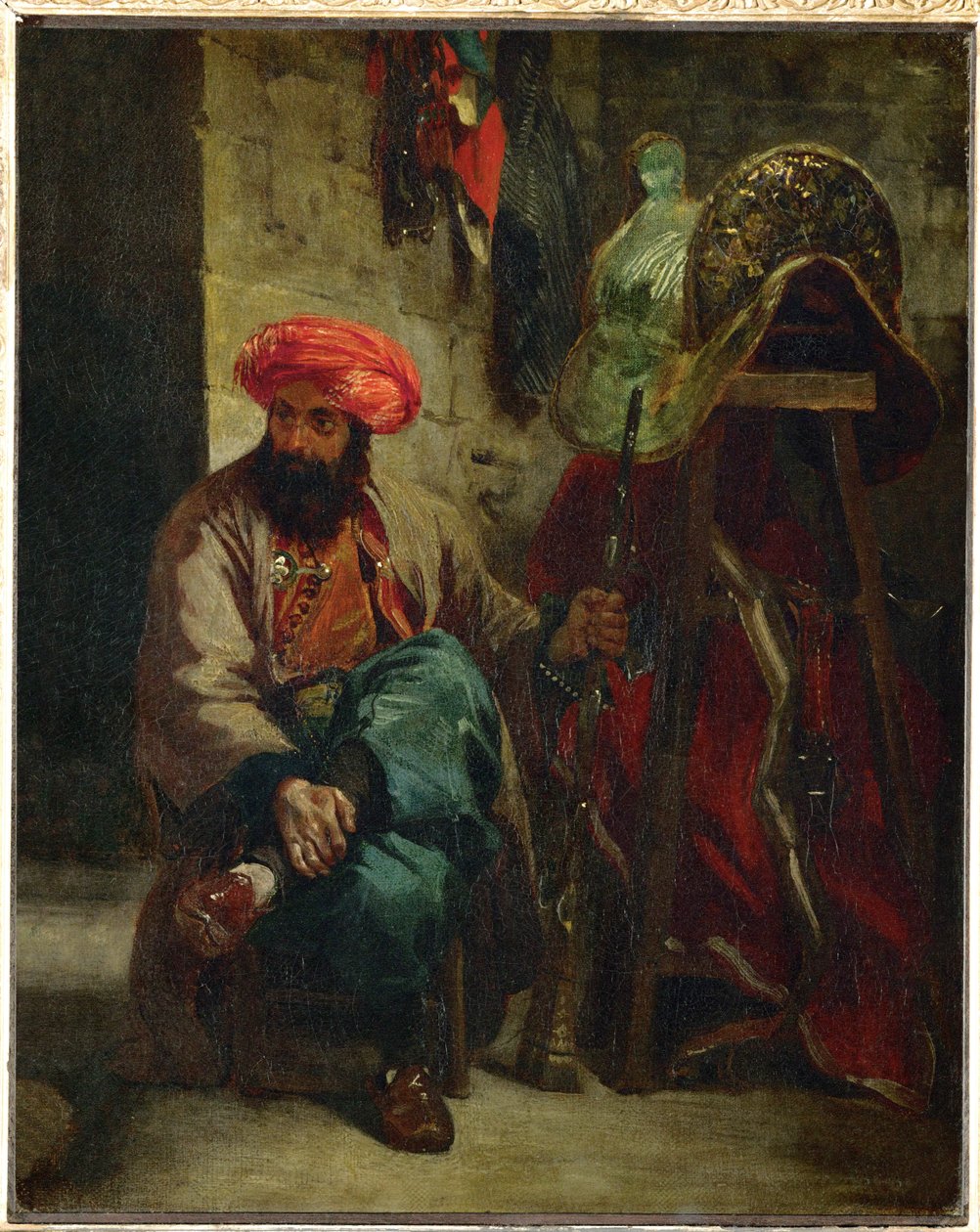 Török nyereggel ... alkotó: Ferdinand Victor Eugene Delacroix