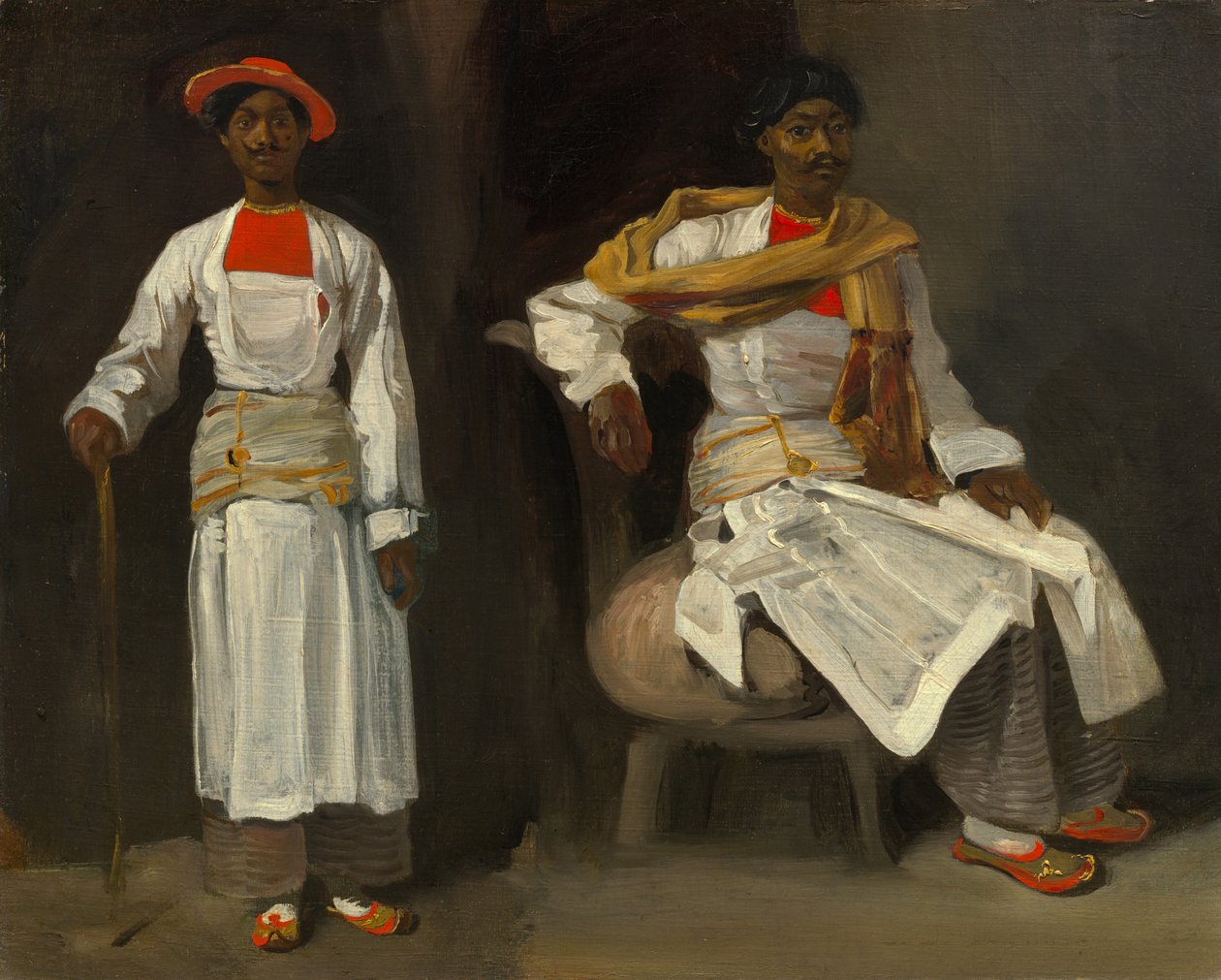Két tanulmány egy kalkuttai indiánról, kb. 1823-24 (olaj, vászon) alkotó: Ferdinand Victor Eugene Delacroix