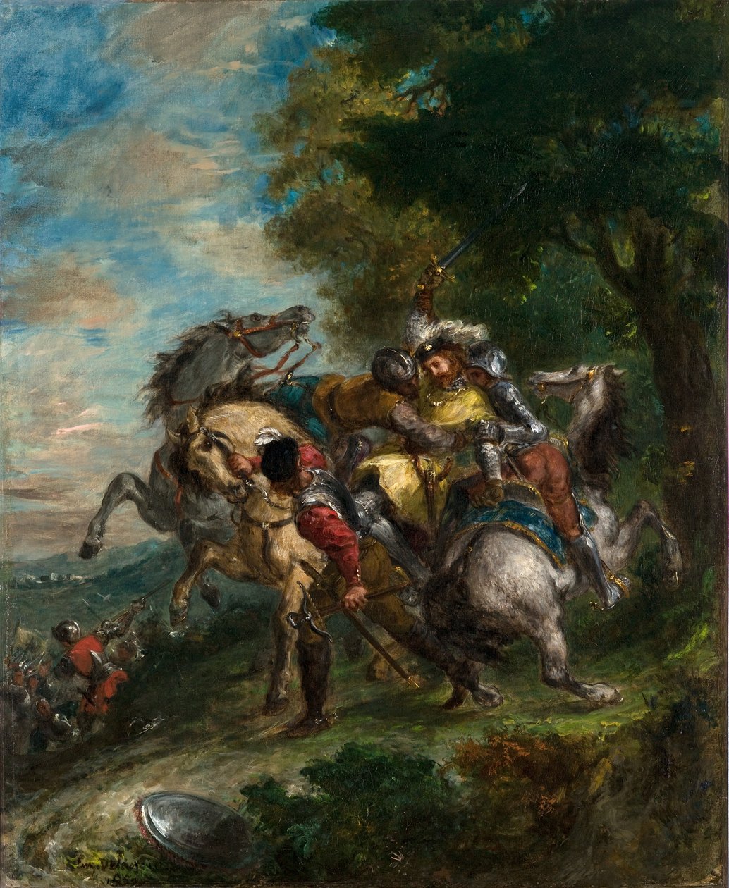 Weislingent elfogták Gotz emberei alkotó: Ferdinand Victor Eugene Delacroix