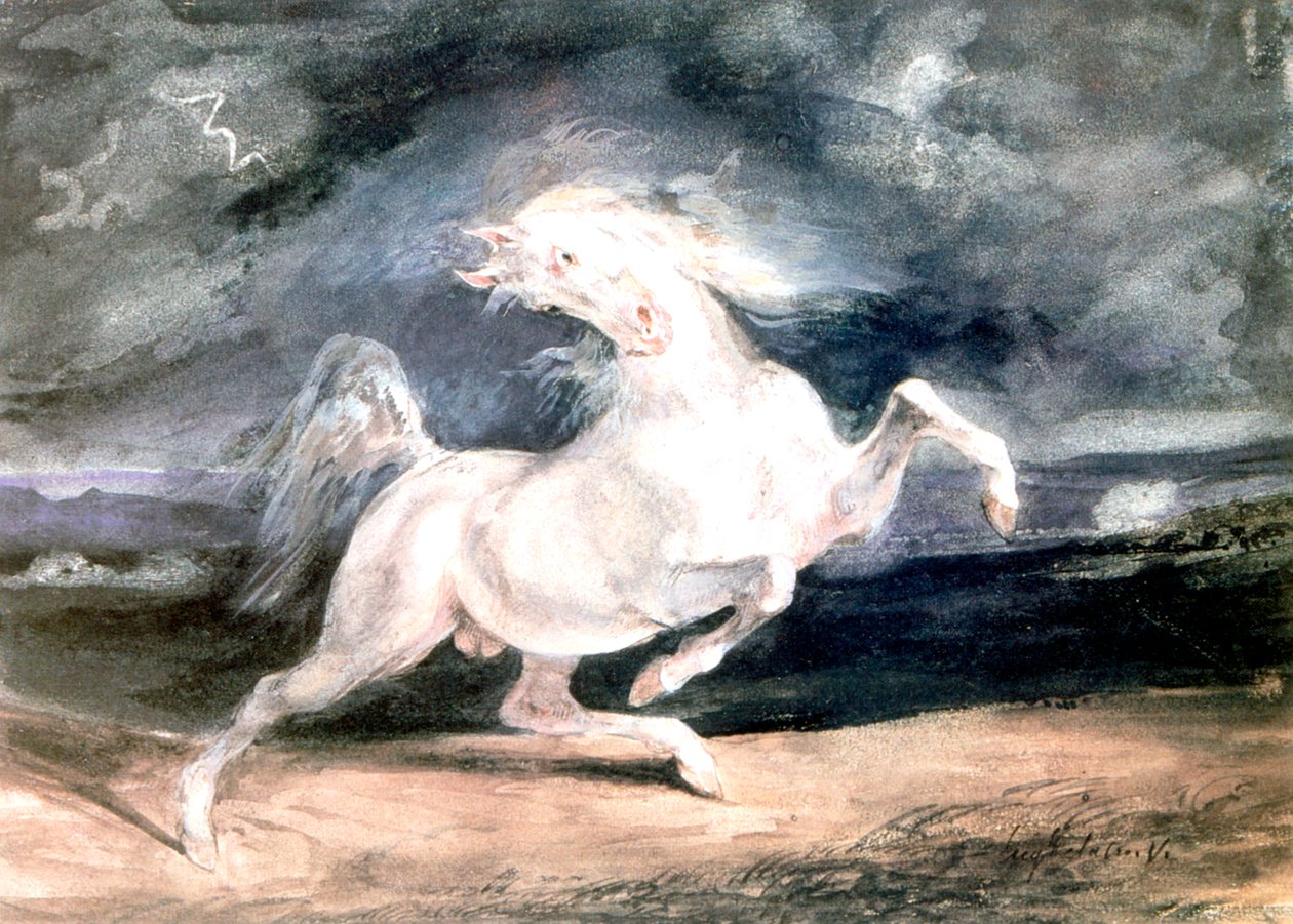 Fehér Ló, 19. század alkotó: Ferdinand Victor Eugene Delacroix