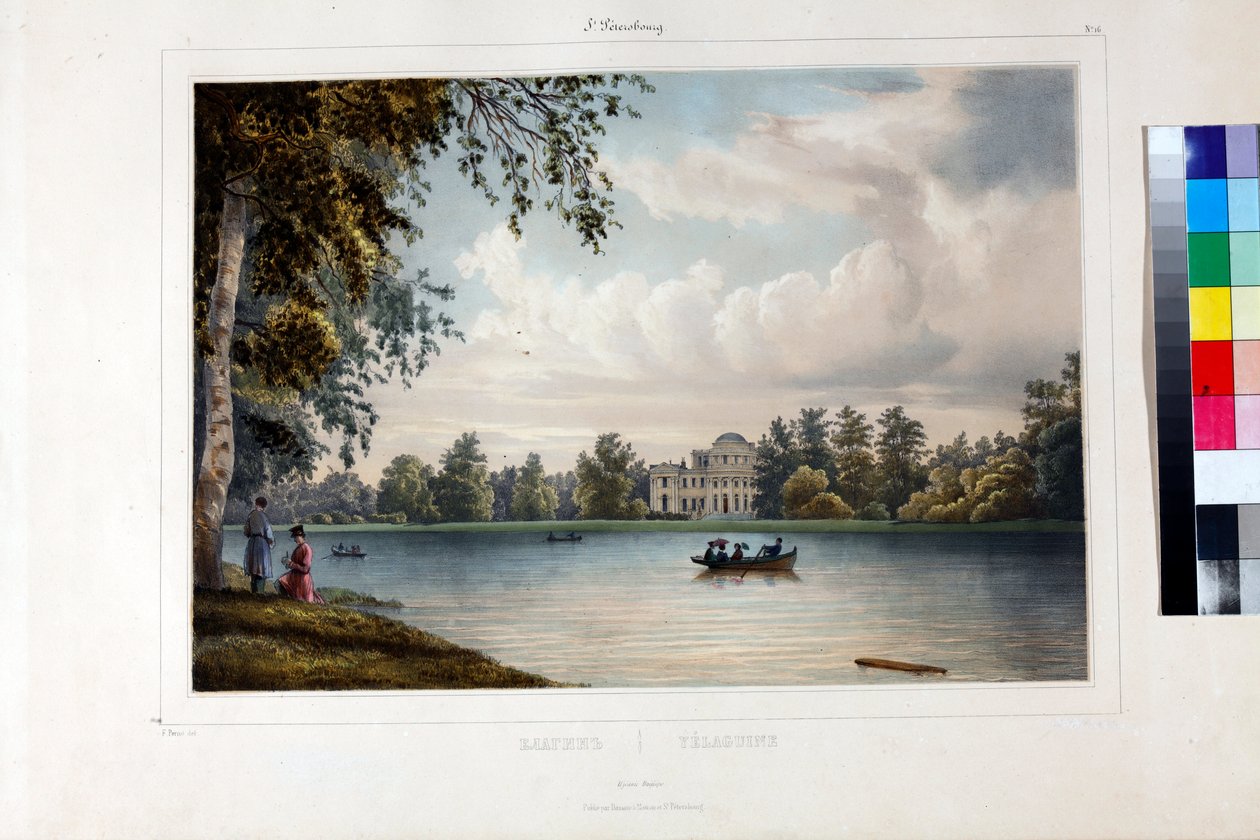 A Yelagin-palota (palais Elaguine) Szentpéterváron par Perrot, Ferdinand Victor (1808-1841) alkotó: Ferdinand Victor Perrot