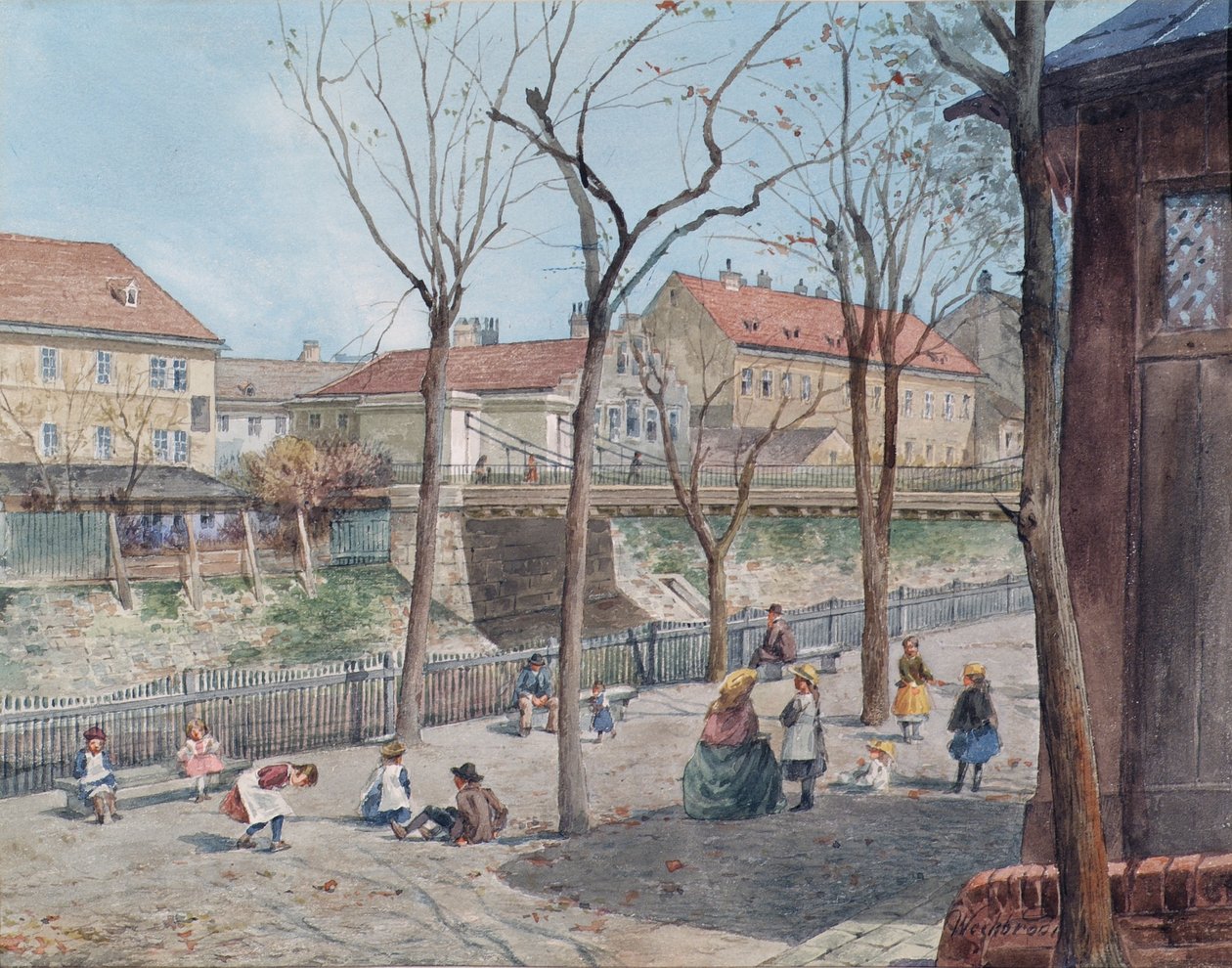A Lánchíd a Bécs folyón alkotó: Ferdinand Weckbrodt