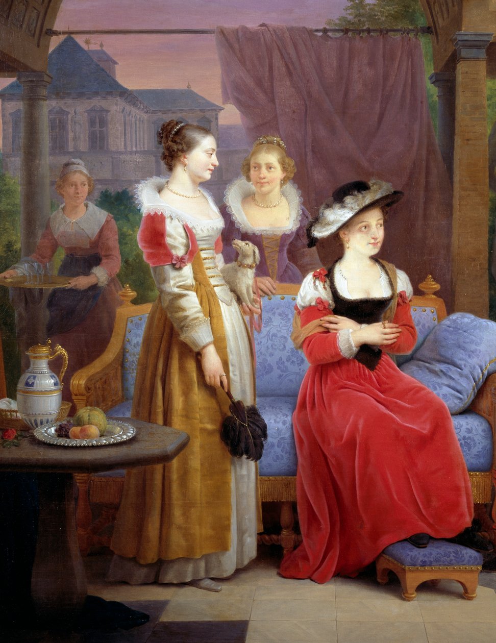 Rubens, miközben szalmakalapot fest a műtermében alkotó: Ferdinand de Braekeleer