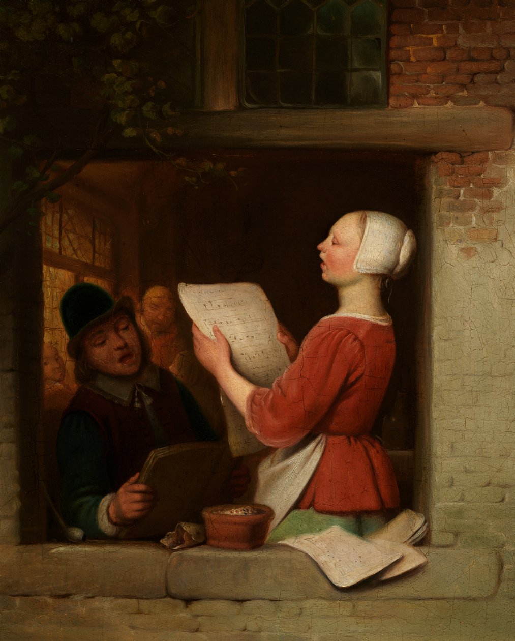 Az énekesek (olaj, vászon) alkotó: Ferdinand de Braekeleer