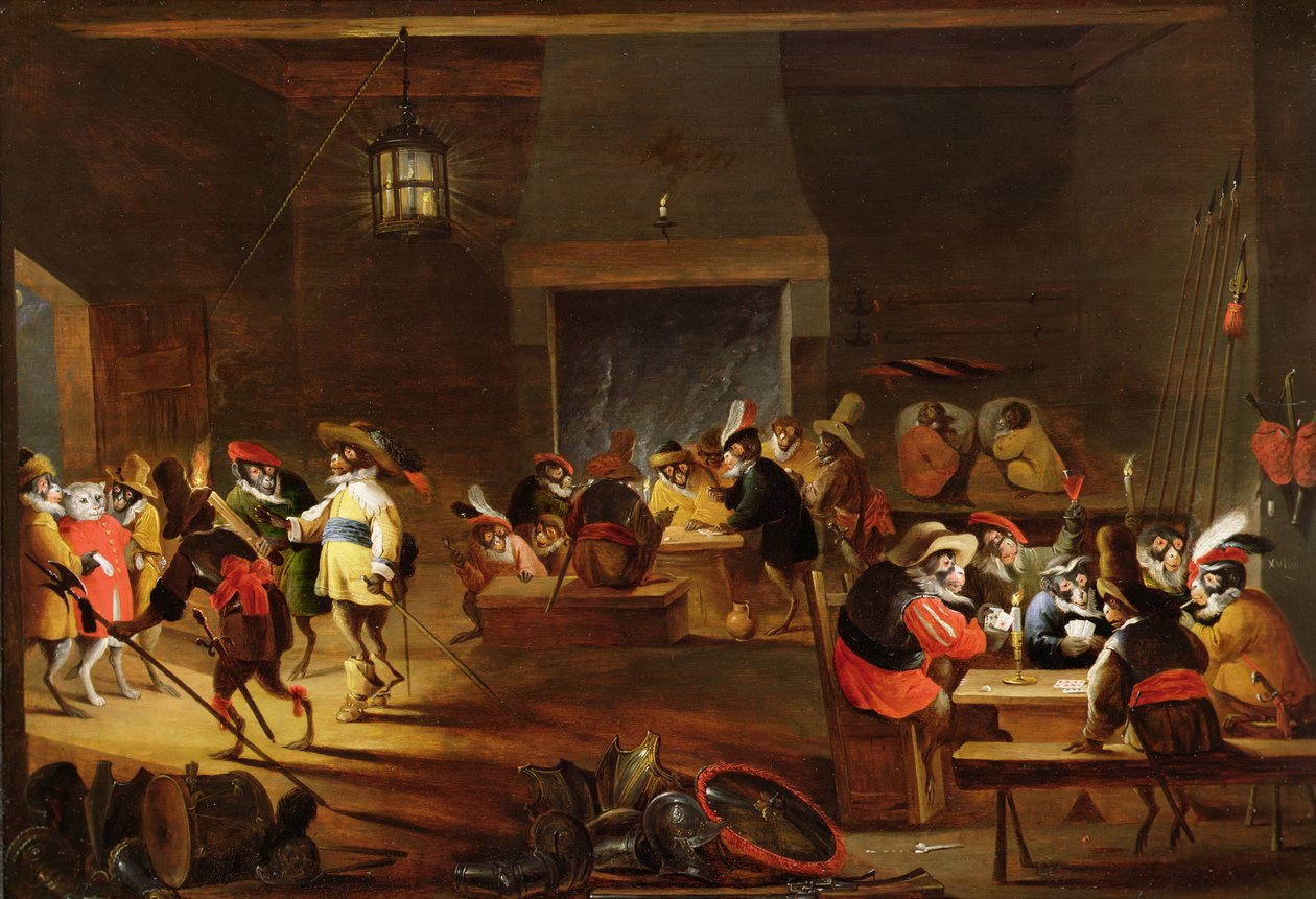 Majmok a kocsmában (a részletekért lásd: 92084) alkotó: Ferdinand van Kessel