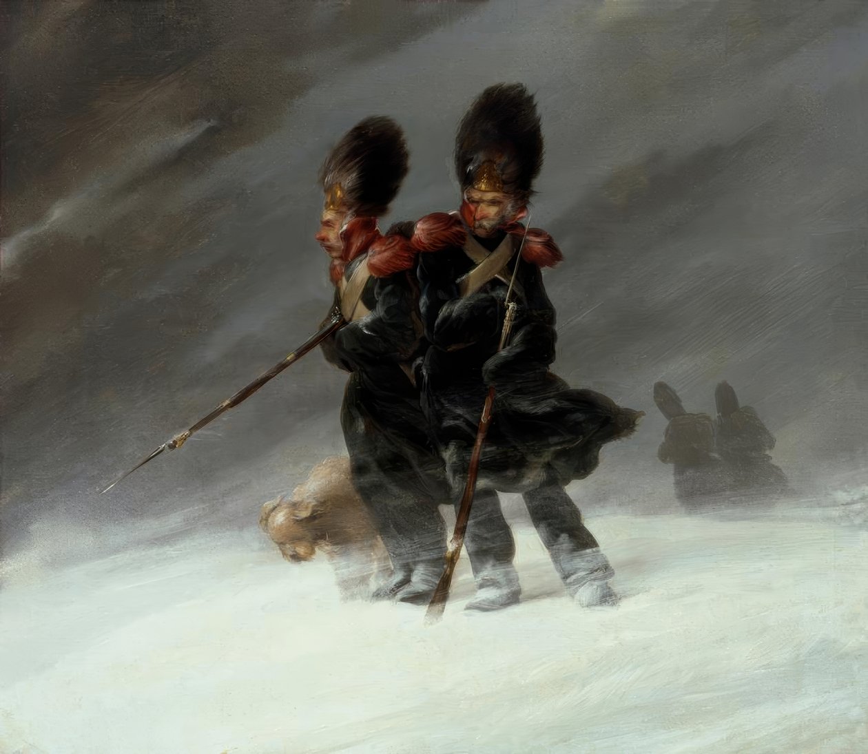 Gránátosok a hóban alkotó: Louis Ferdinand von Rayski