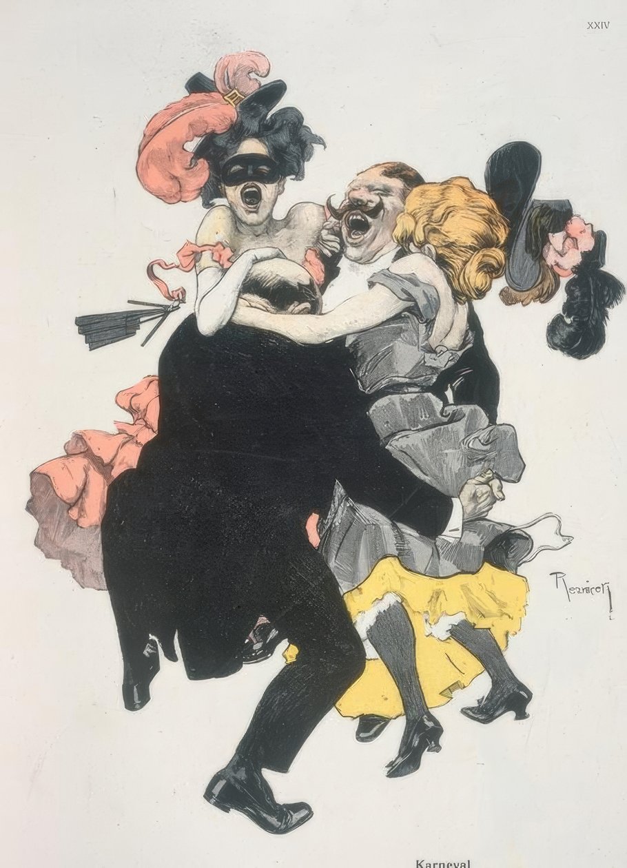 Farsang / - - Szilárdan és hűségesen összetartunk - hipp hipp hurrá! --- alkotó: Ferdinand von Reznicek