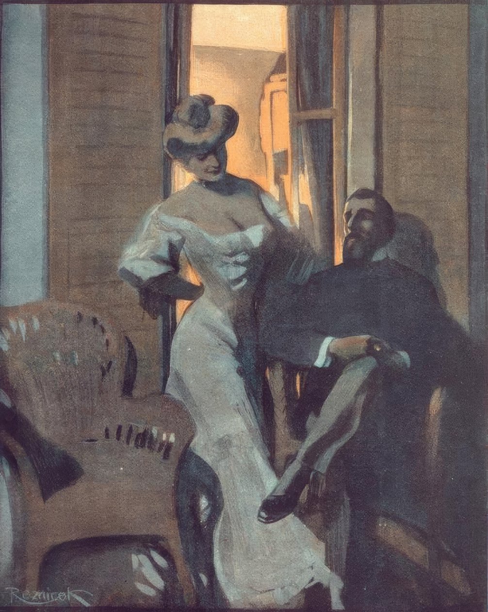 Holdfény. / Miért nincs ott soha a férjem, amikor kedvem van! alkotó: Ferdinand von Reznicek