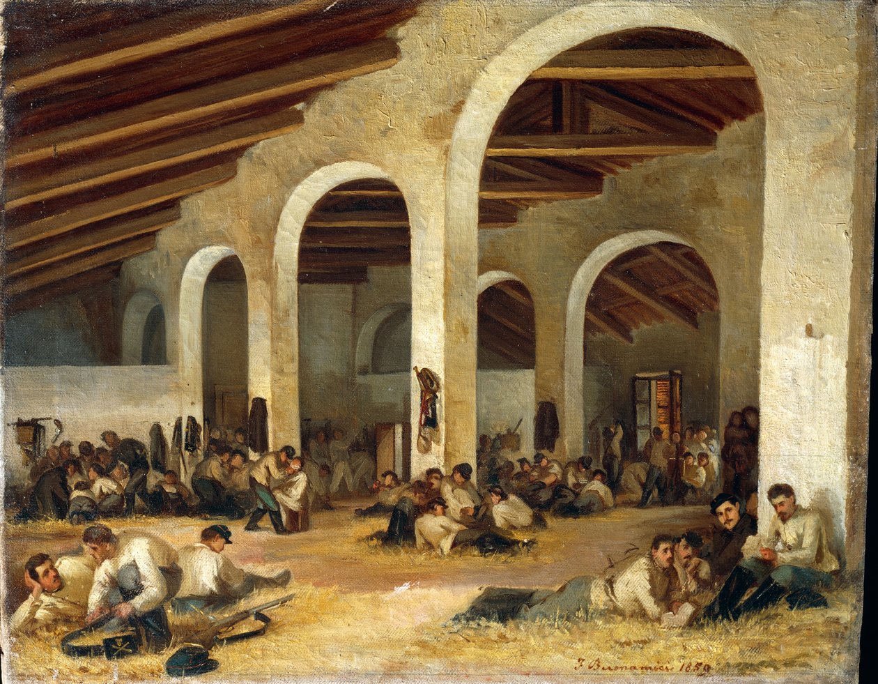 Laktanya Modenában, Ferdinando Buonamici, olaj, vászon alkotó: Ferdinando Buonamici