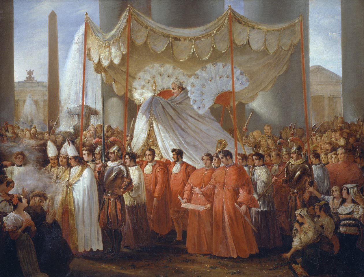 Körmenet a Szent Péter téren a Corpus Christi ünnepére XVI. Gergely pápasága alatt alkotó: Ferdinando Cavalleri