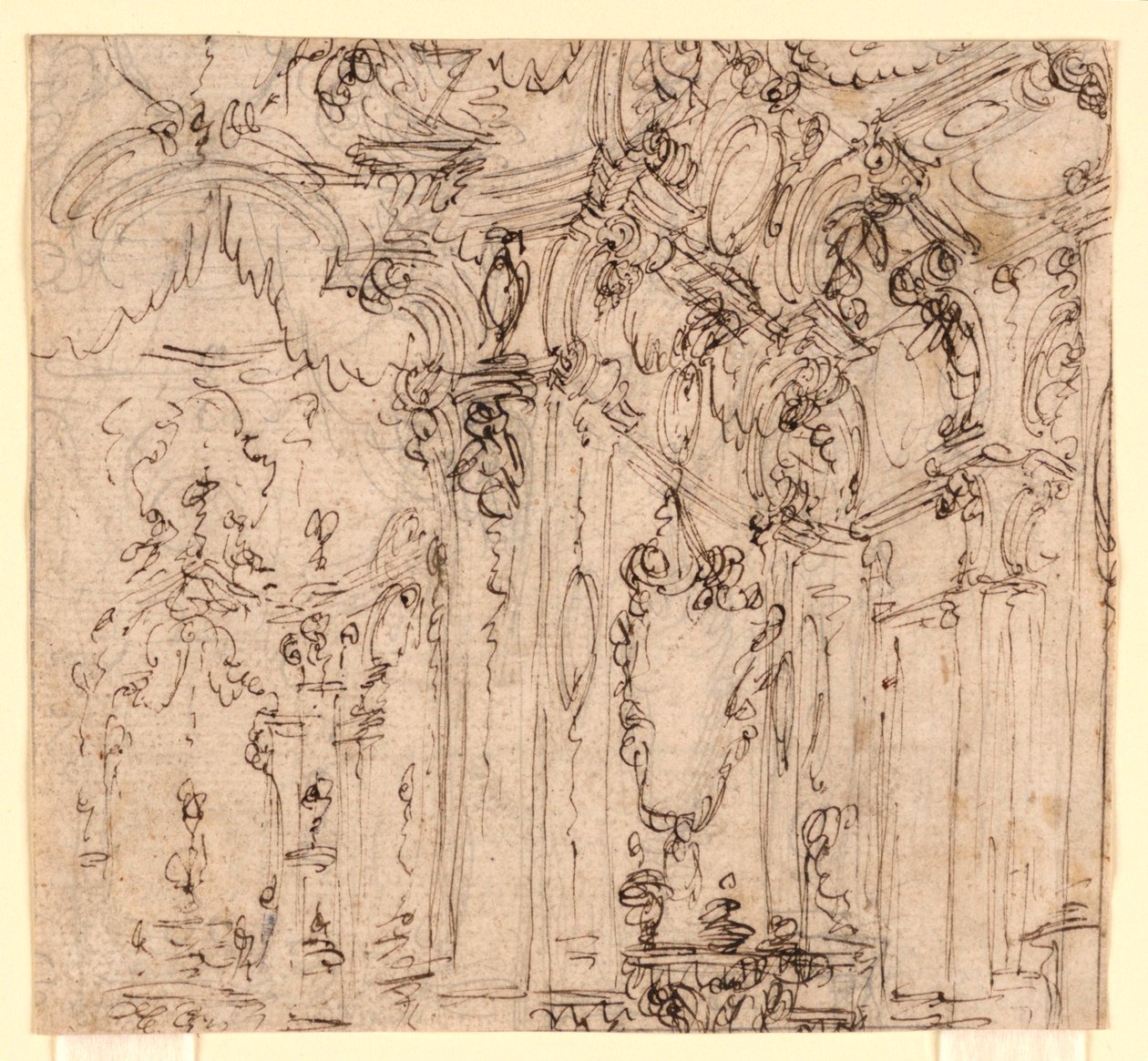 Színpadterv: Palota terem alkotó: Ferdinando Galli Bibiena