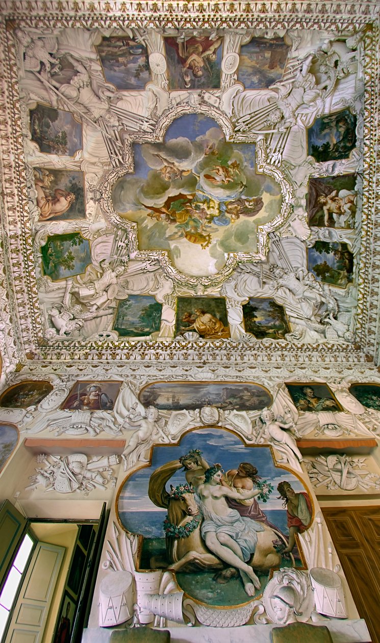 Kilátás a Sala degli Stucchira alkotó: Ferdinando Galli and Bibiena Francesco Galli Bibiena
