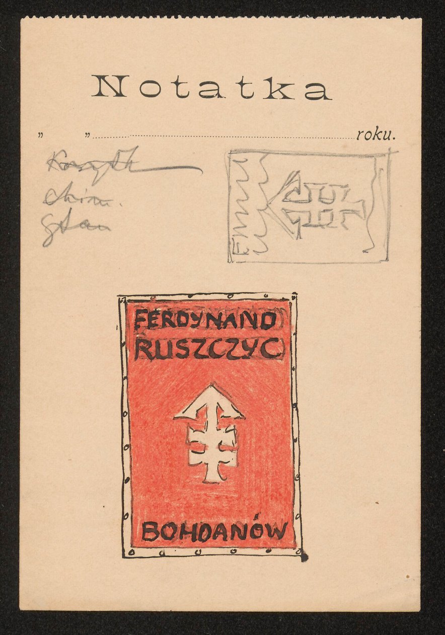 Exlibris Ferdynanda Ruszczyca - Entwurf alkotó: Ferdynand Ruszczyc