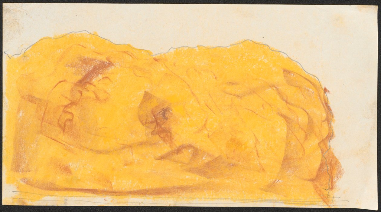 Skizze eines Felsens, lose im Skizzenbuch 1912/II alkotó: Ferdynand Ruszczyc