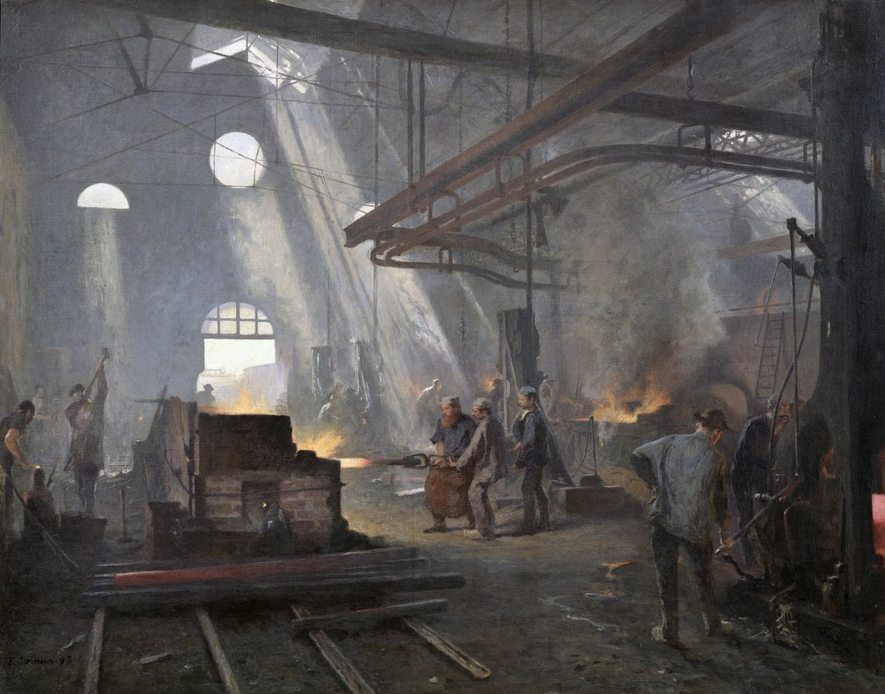 Egy kovácsműhely, 1893 alkotó: Fernand Cormon