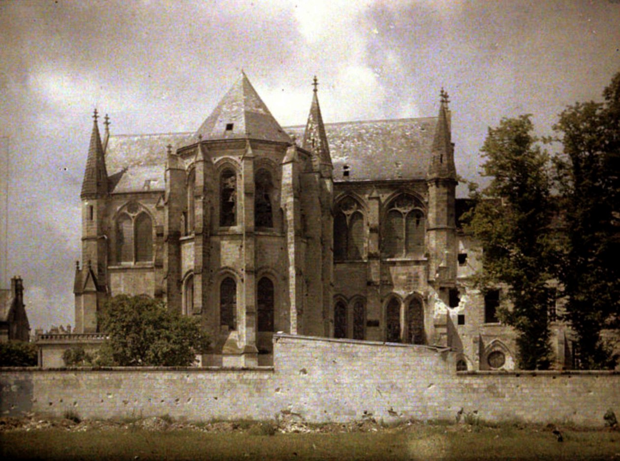 Abbey Saint-Leger, Soissons, Aisne, Franciaország, 1917 (autokróm) alkotó: Fernand Cuville