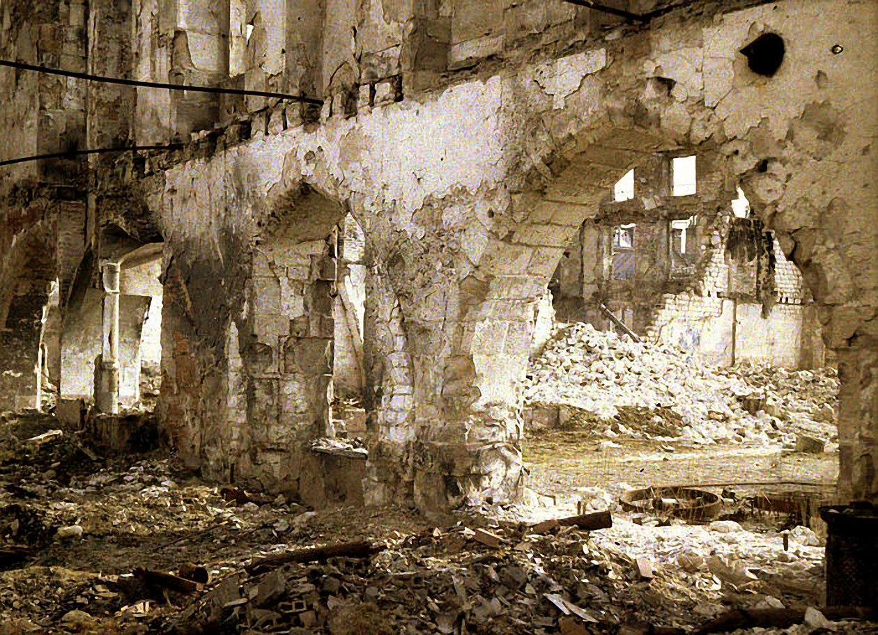 A Cordeliers kolostor kolostora, Reims, Marne, Franciaország, 1917 (autokróm) alkotó: Fernand Cuville